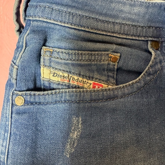 Diesel Jeans Mens Distressed Blue Thaver Zip Fly 28 x 32 - Picture 5 of 6